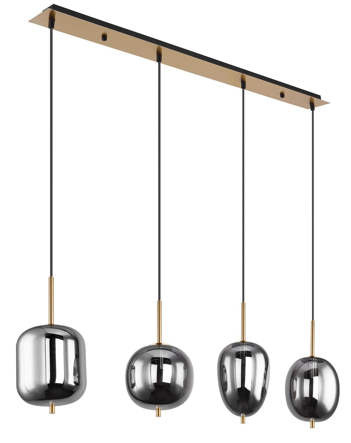 Függőlámpa 15345-4mm - sárgaréz, Design, Üveg/fém (110/18,5/120cm) - Globo
