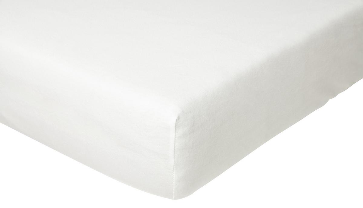 ELASTICKÉ PROSTĚRADLO Greta, 200/100/30cm, bílá - bílá, Moderní, textil (200/100/30cm) - ecoTree