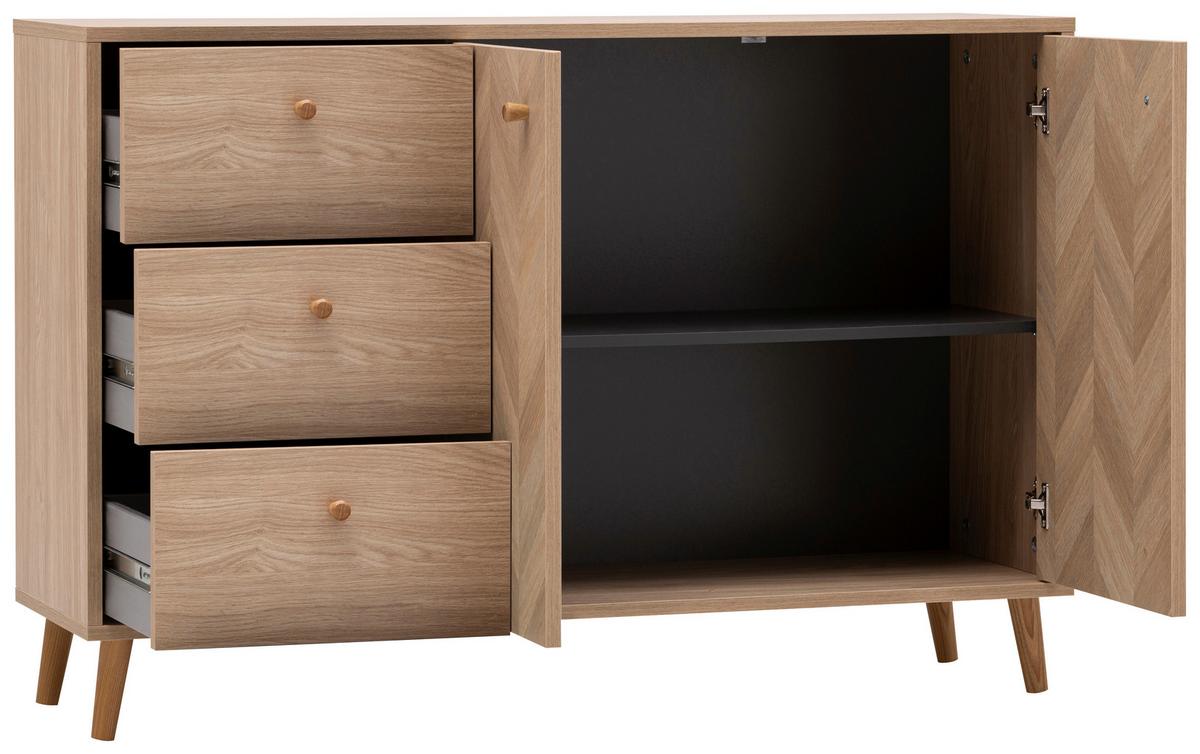 SIDEBOARD Visby Eichefarben B: 109cm - Eichefarben, Design, Holzwerkstoff (109/73,9/33,05cm) - MID.YOU