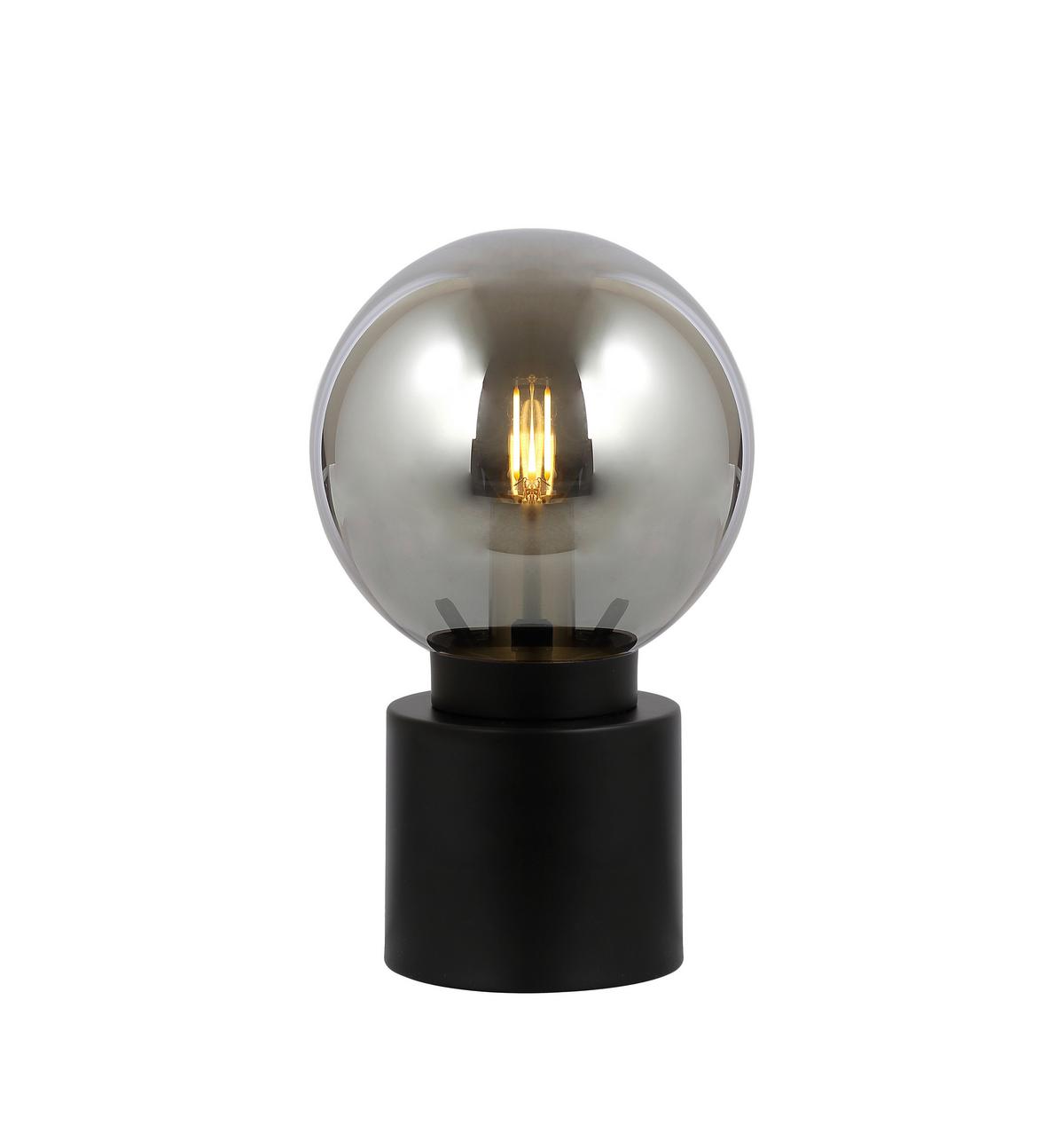 Tischleuchte 21003b - Schwarz, Design, Glas/Metall (15/24,5cm) - Globo