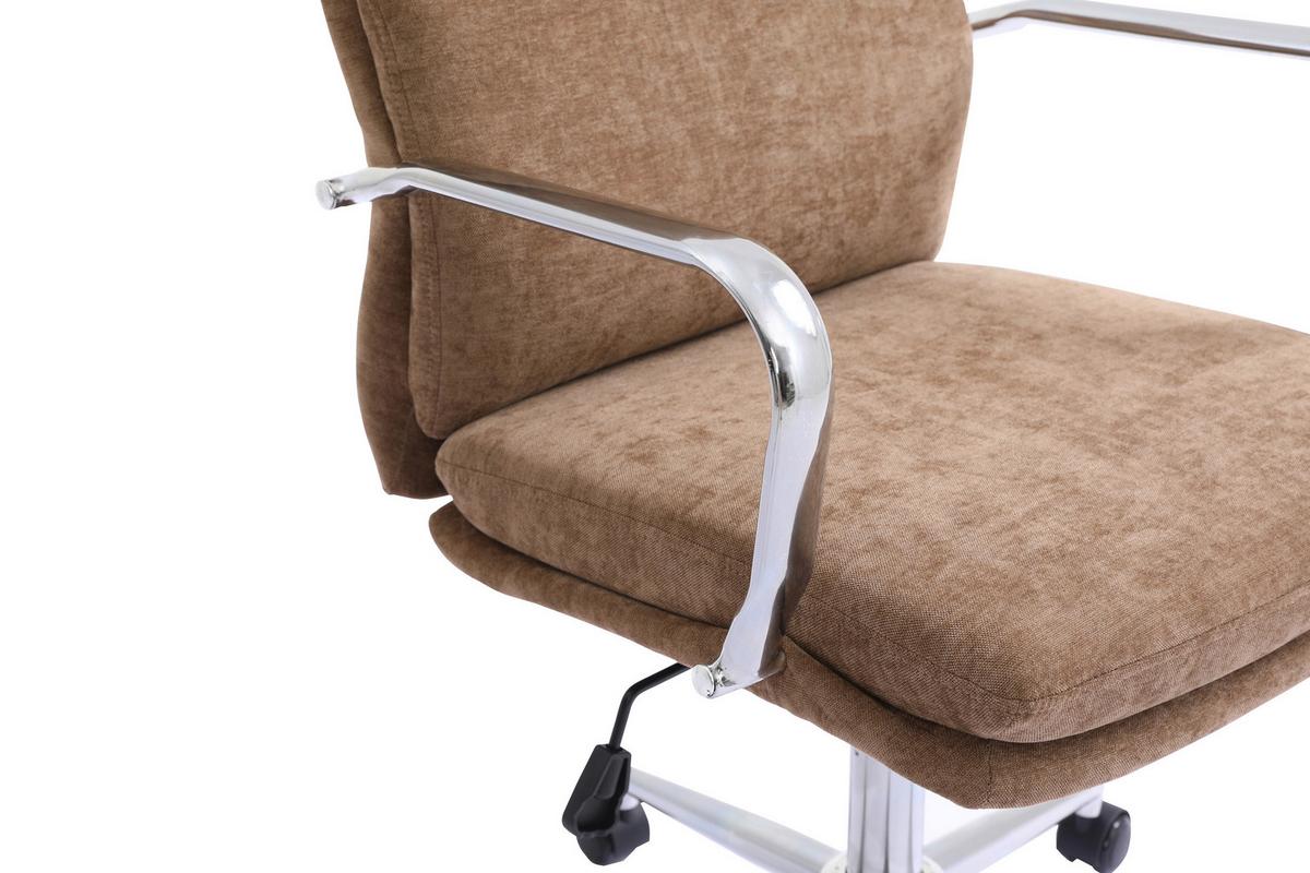 Drehstuhl Verona Braun B: 56 cm - Chromfarben/Braun, MODERN, Holz/Kunststoff (56/100-110/65,5cm) - Livetastic