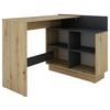 Eckschreibtisch Berni - Graphitfarben/Eiche Artisan, MODERN, Holzwerkstoff (102/80/77,5cm) - MID.YOU