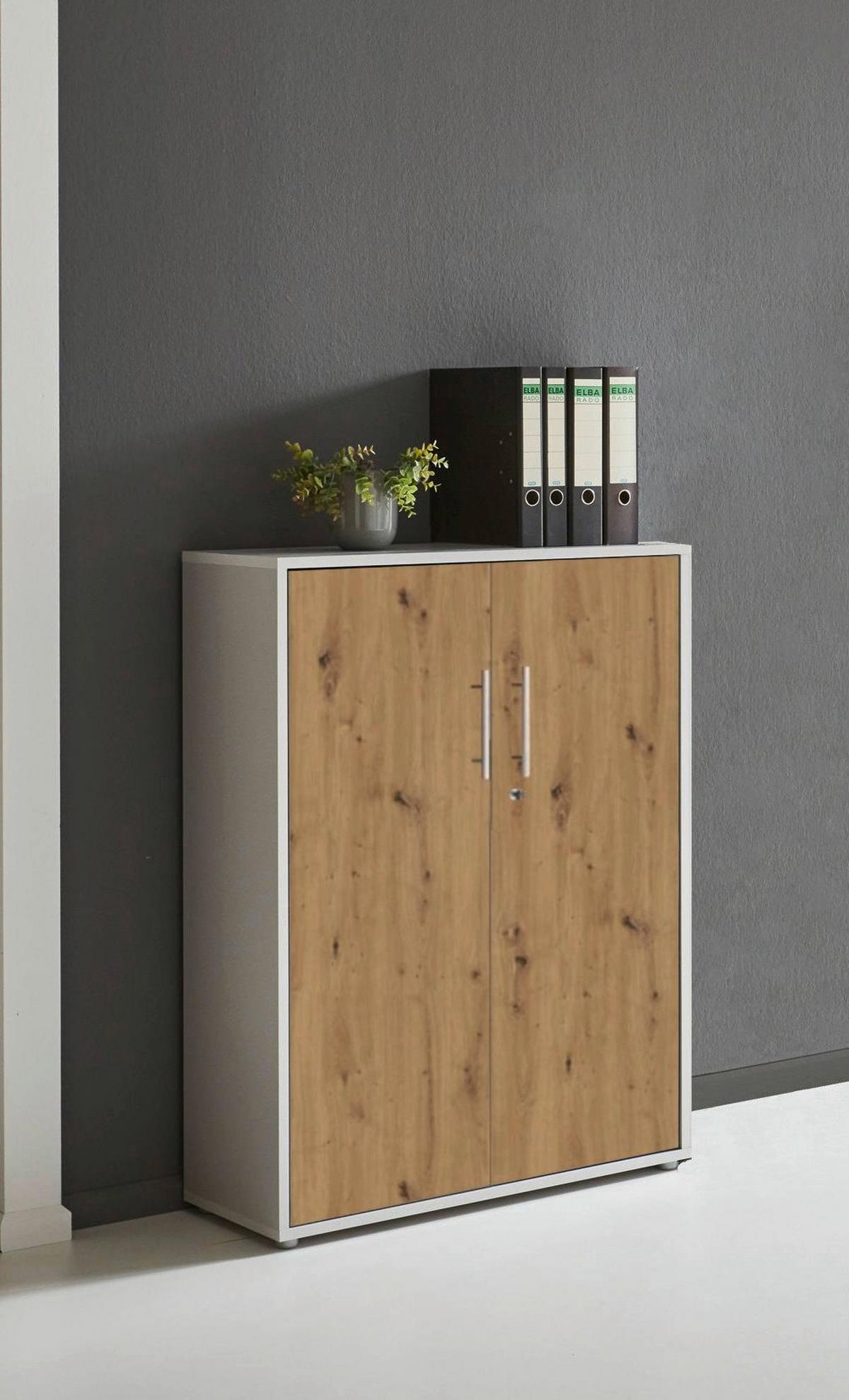 AKTENSCHRANK OFFICE EDITION - Eiche Artisan/Grau, MODERN, Holzwerkstoff (84,4/113,6/33cm) - MID.YOU