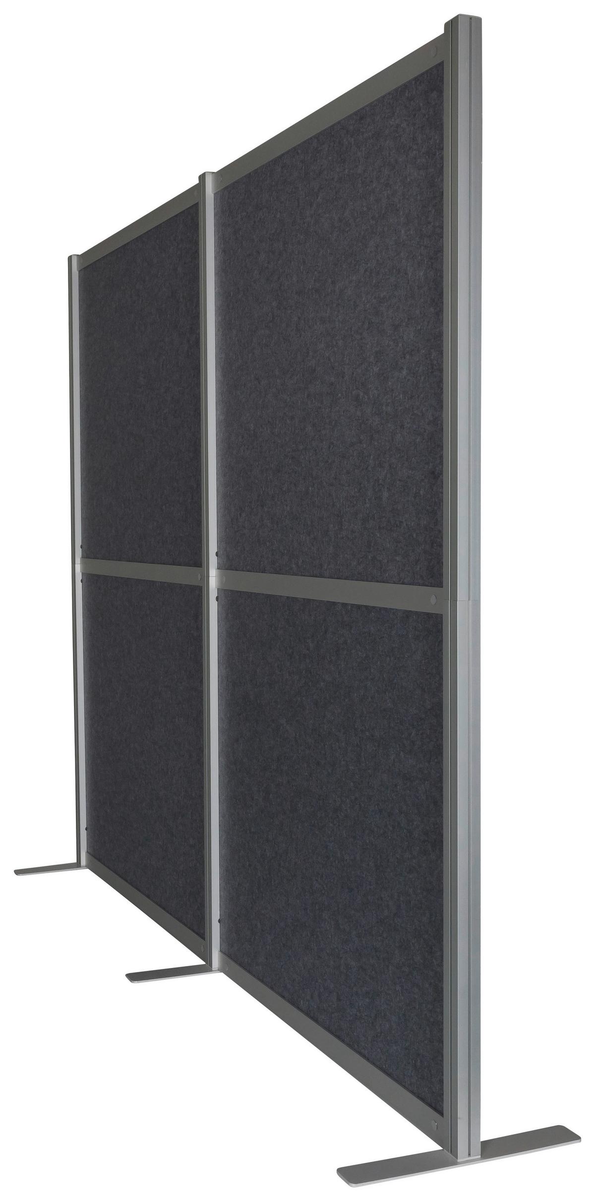 Trennwand Flexmiut Modul - Grau, Basics, Kunststoff/Textil (193,5/167,3cm) - MID.YOU