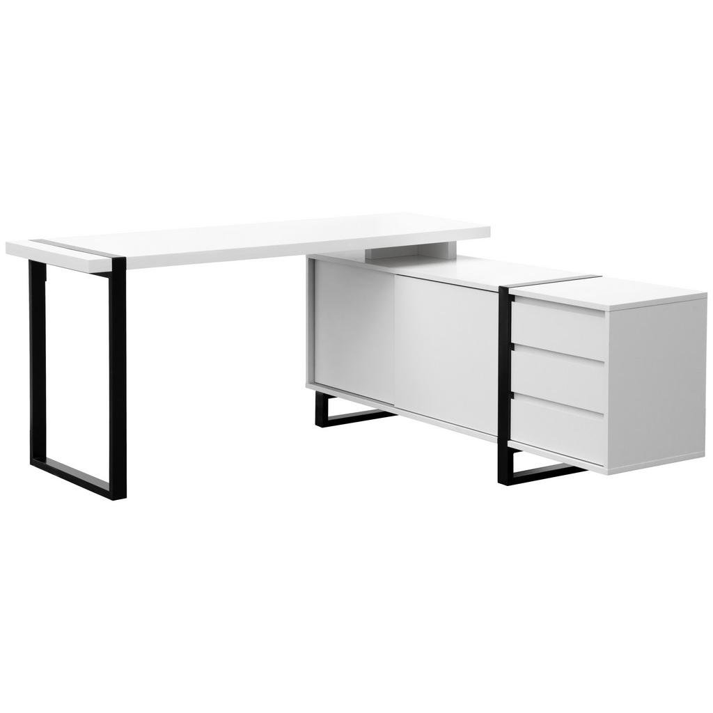 Eckschreibtisch Ray Schwarz/Weiß L: 160 cm