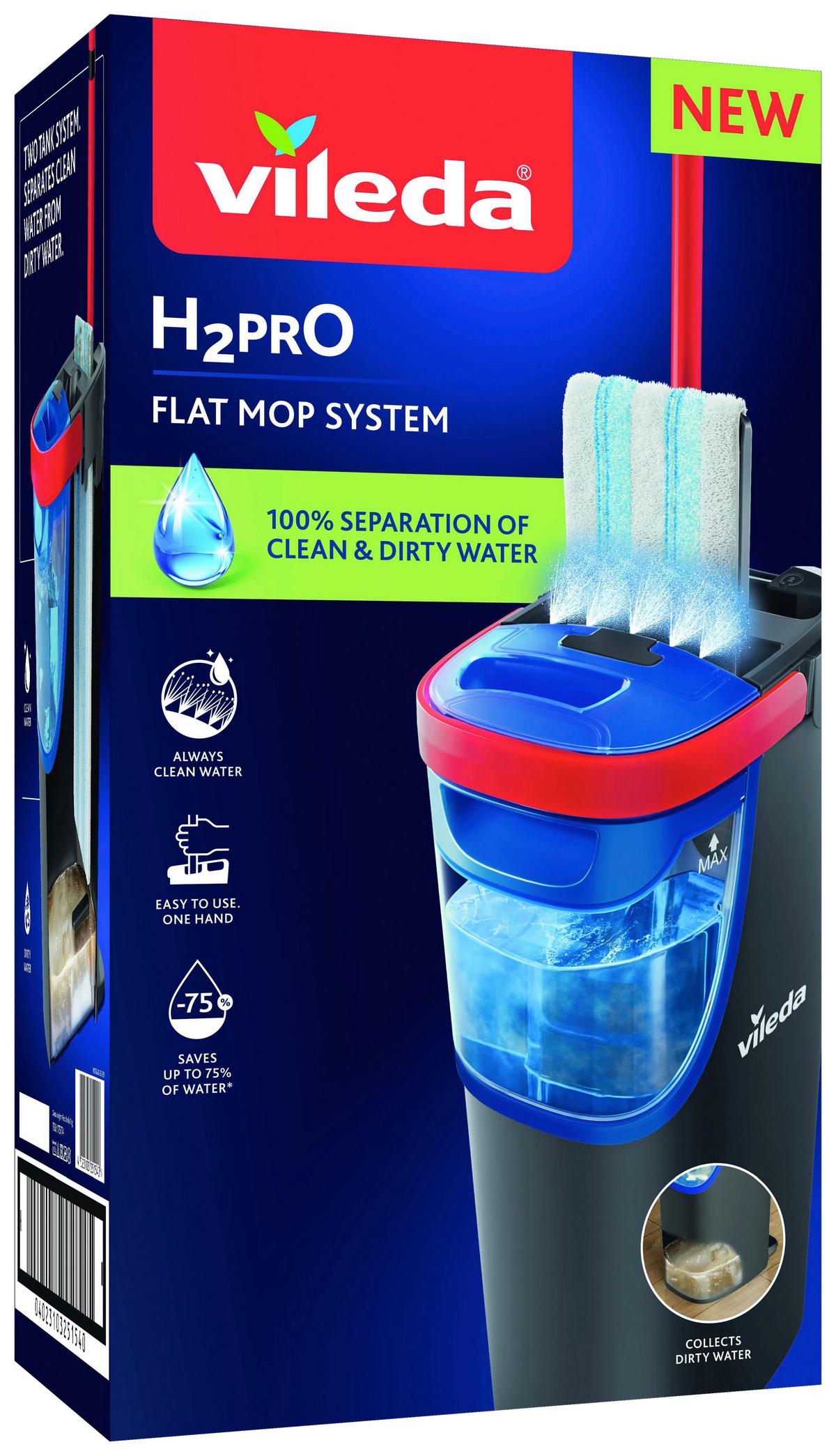 Bodenwischer H2pro - Dunkelgrau, Basics, Kunststoff (24/18/42cm) - Vileda