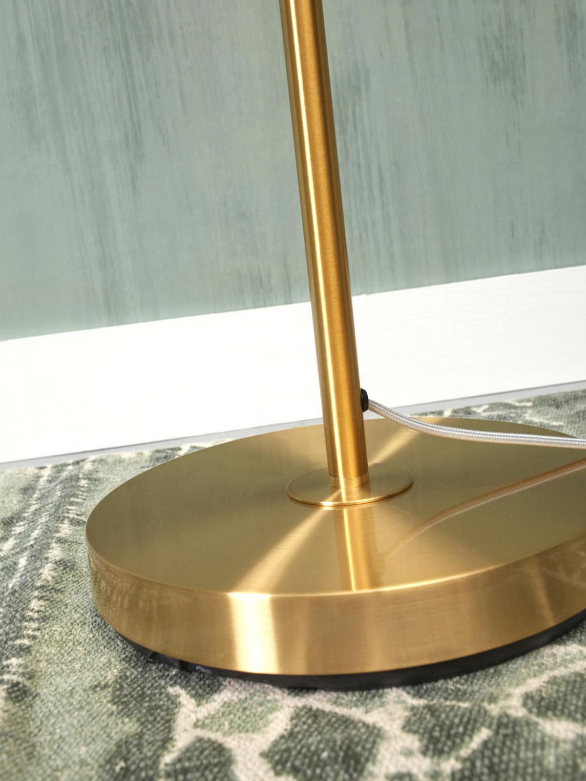 Stehleuchte Carrara D: 25 cm 3-Flammig mit Schalter - Goldfarben/Weiß, Basics, Glas/Metall (25/159cm) - It's about Romi