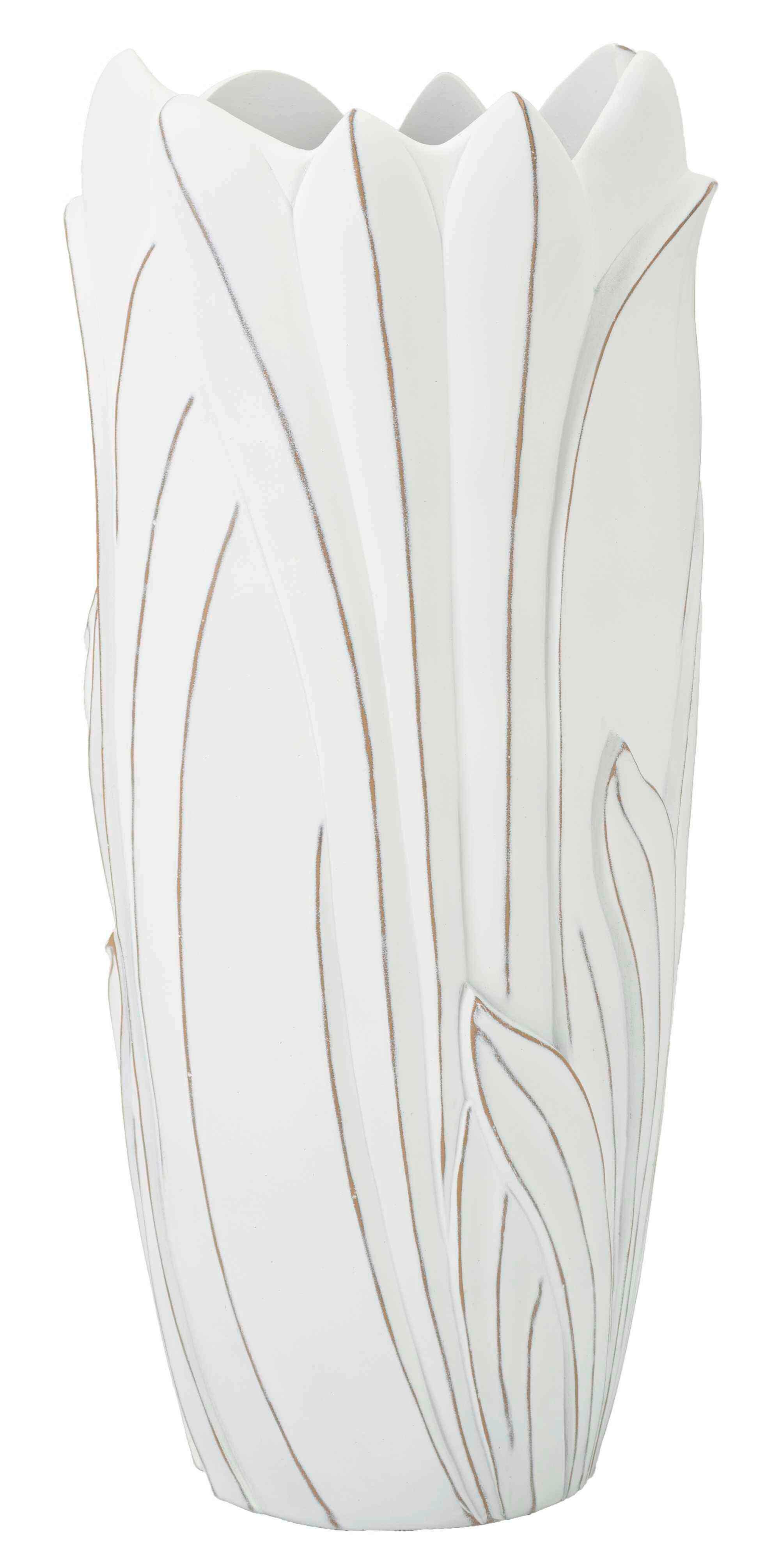 VASE Gardy Weiß B: 30,5 cm - Weiß, Basics, Kunststoff (30,5/69/30,5cm) - Mauro Ferretti