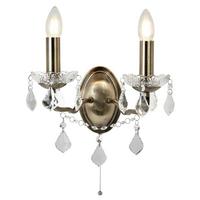 Wandleuchte Paris 8732-2ab - Klar, Design, Glas/Metall (32/27cm)