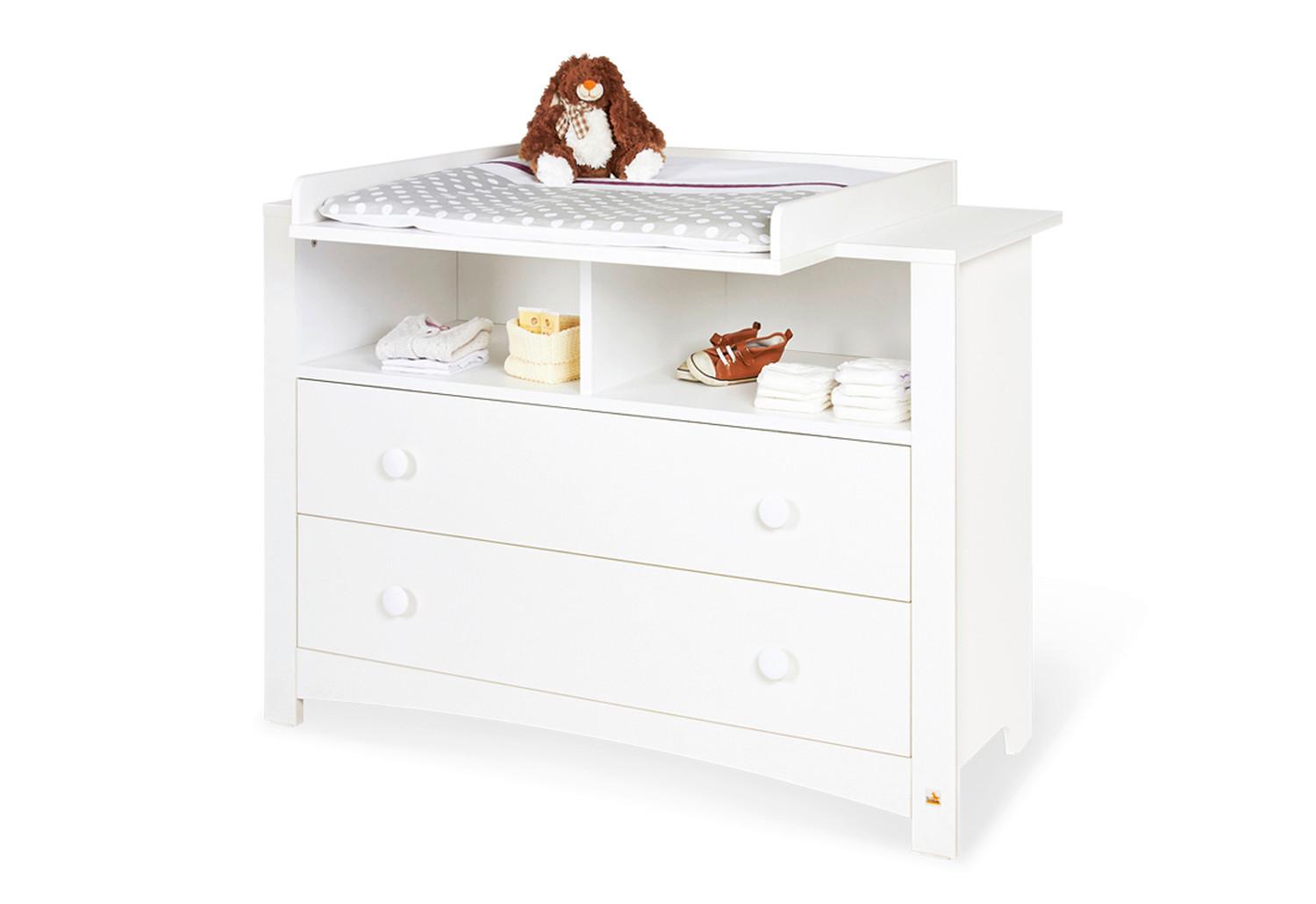 WICKELKOMMODE 130023X FLORENTINA - Weiß, Trend, Holzwerkstoff (130/101/57-77cm) - Pinolino