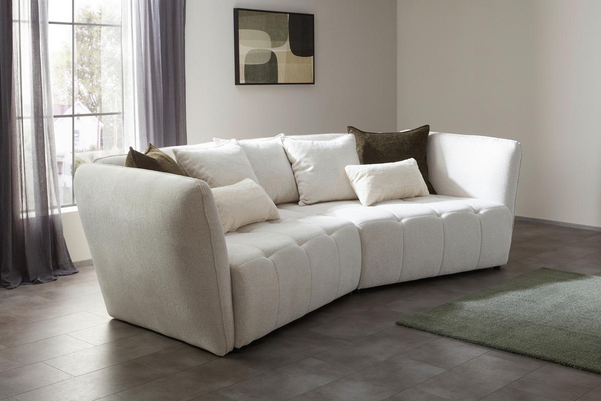 Veľká pohovka SOFI, krémová - čierna/krémová, Modern, textil (294/93/152cm) - Premium Living