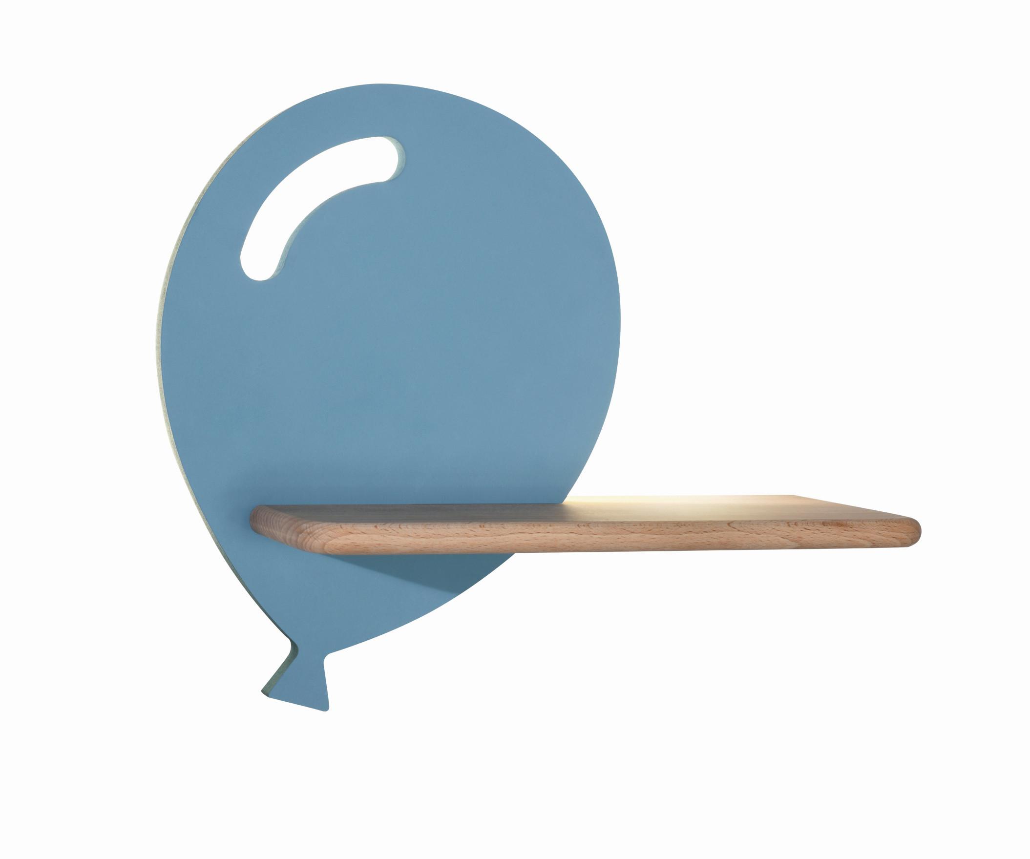 Wandleuchte 21-84750 Baloon - Hellblau, KONVENTIONELL, Holz/Holzwerkstoff (31/12/26cm)