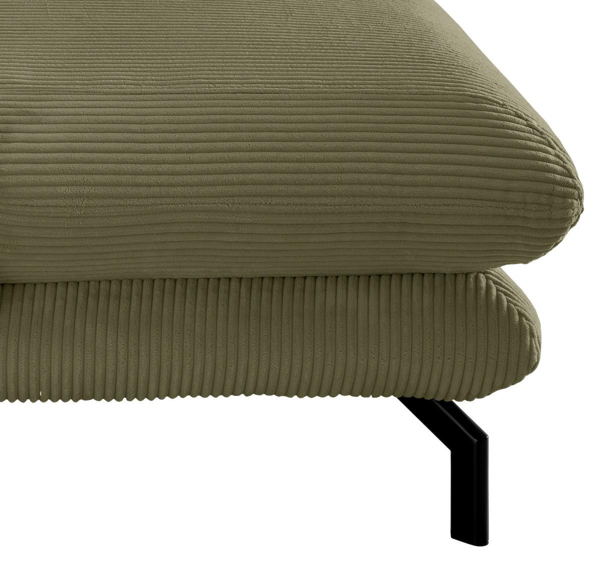 XXL-Sessel Lava Olivgrün B: 111cm - Schwarz/Olivgrün, MODERN, Textil (111/101/167cm) - Livetastic