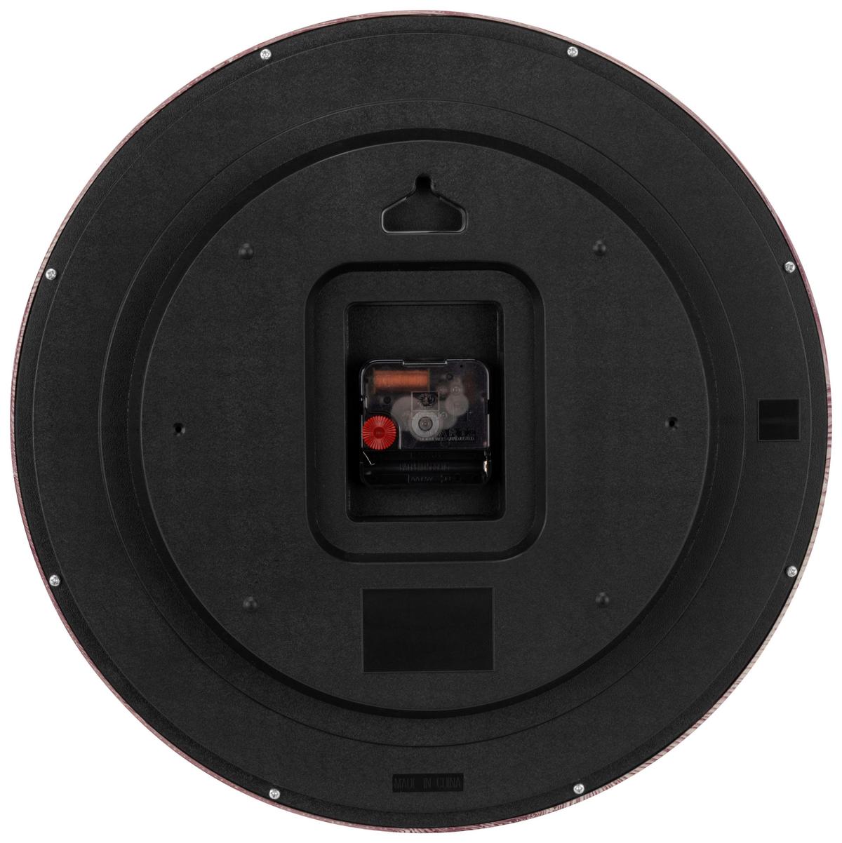 Wanduhr Anis - Rotbraun/Weiß, KONVENTIONELL, Glas/Papier (35/5cm) - Luca Bessoni