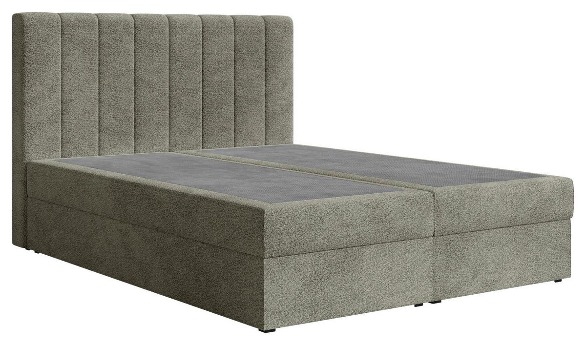 Boxbett Paris Lf: 180x200 Grün - Schwarz/Grün, MODERN, Holz/Kunststoff (180/200cm) - MID.YOU