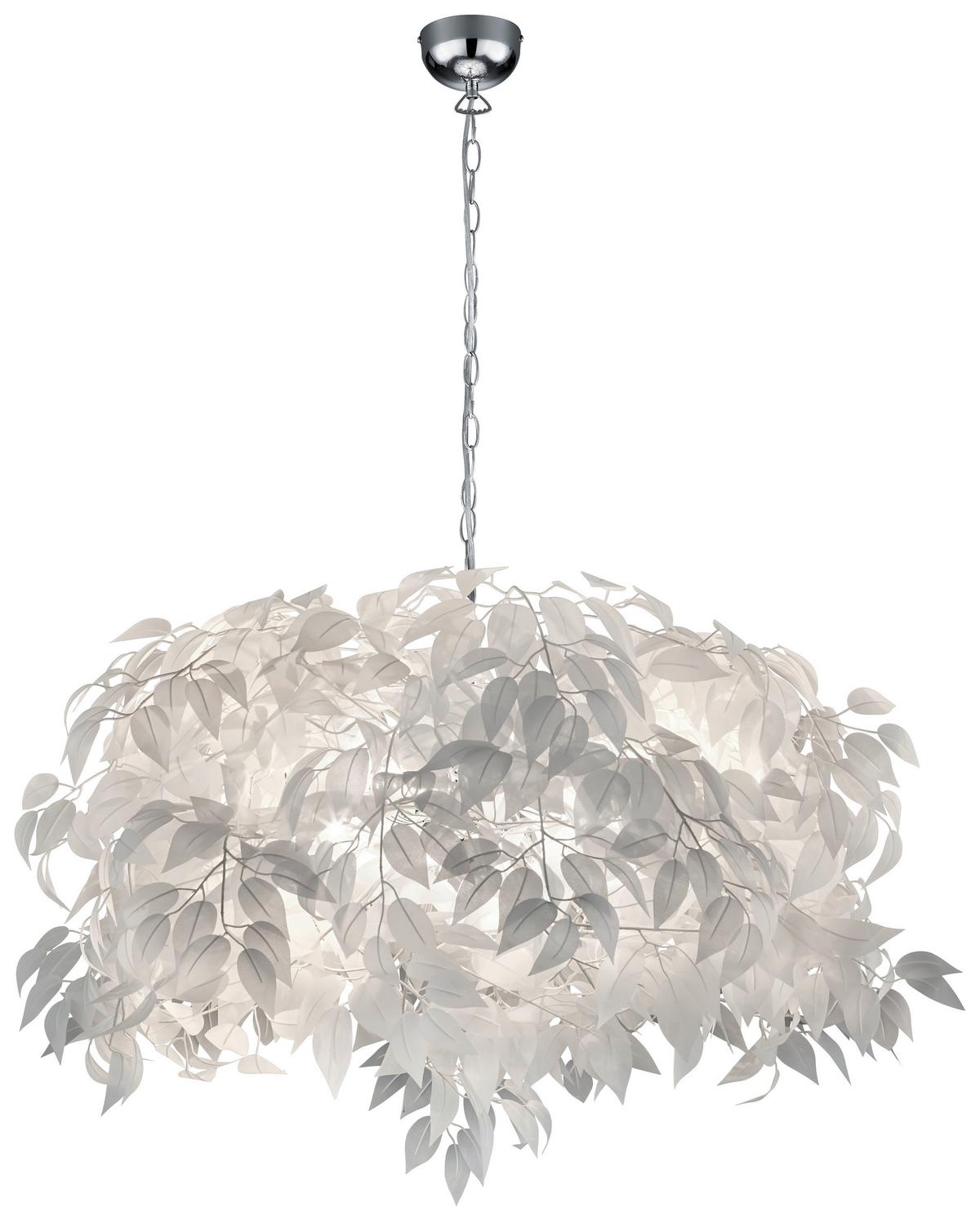 Hängeleuchte, E14 Dagmar - Weiß, Basics, Textil/Metall (70/150cm) - Luca Bessoni