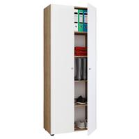 Mehrzweckschrank Vandol Weiß, Eiche Dekor B: 70 cm - Eichefarben/Weiß, Design, Holzwerkstoff (70/178/39cm) - MID.YOU