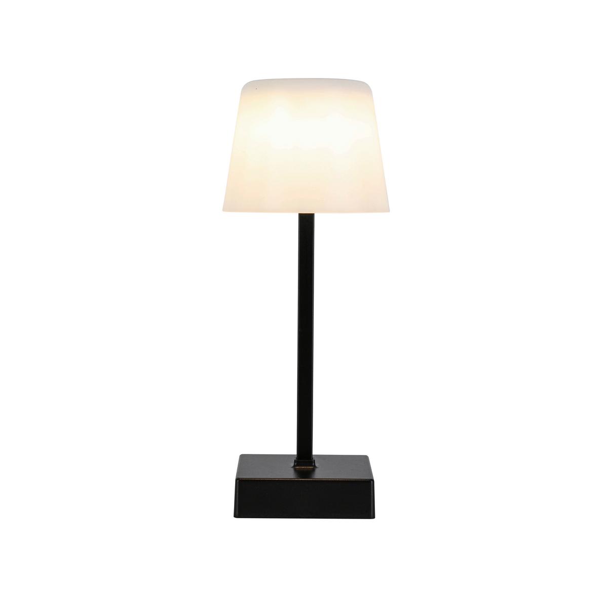 Akku-Tischleuchte Simeon - Schwarz/Weiß, MODERN, Kunststoff/Metall (10,5/25cm) - Luca Bessoni