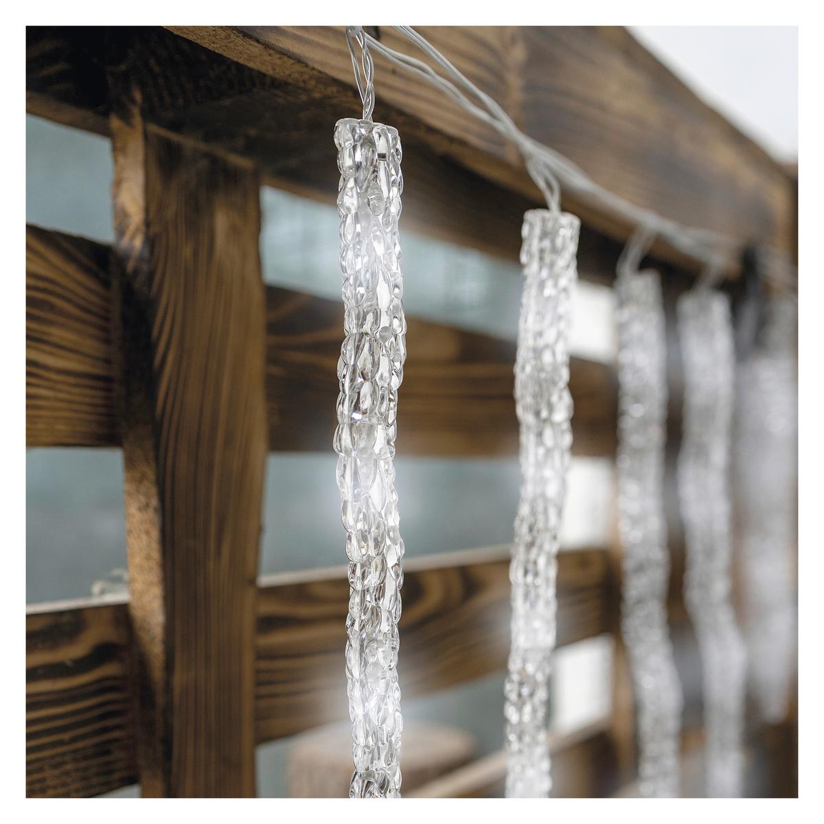 DEKORAČNÉ LED SVIETIDLO ICICLE 60LED - priehľadné, Design, kov/plast