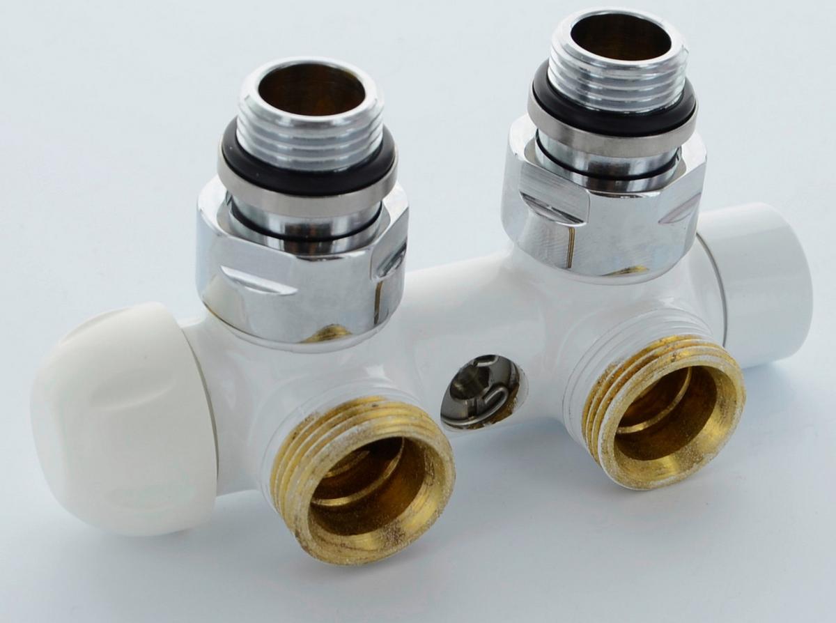 Anschlussgarnitur Zubehör Weiss B: 18cm - Weiß, Basics, Metall (18/18/5cm) - Sanotechnik