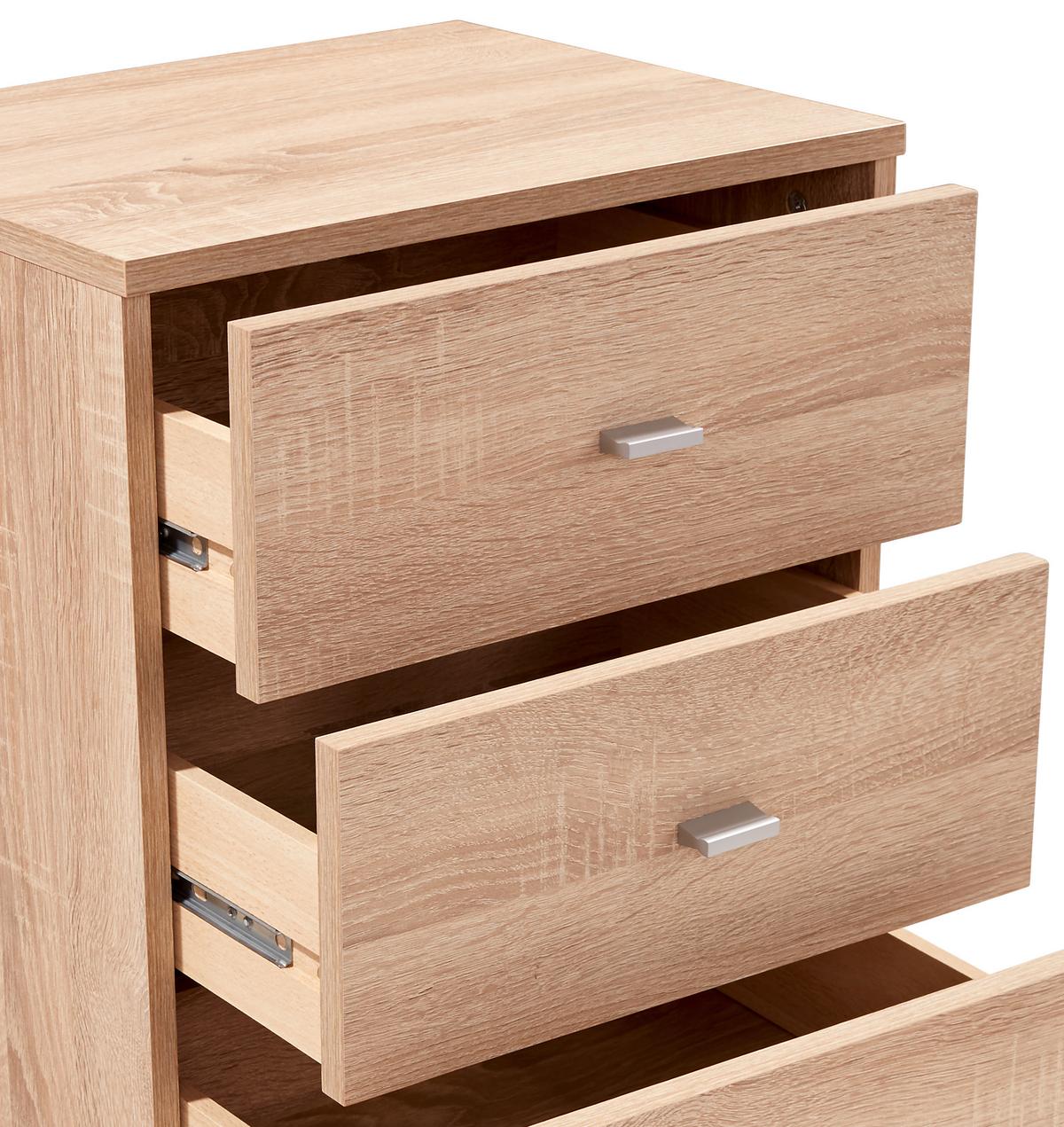 NOČNÍ STOLEK 4-YOU NEW - barvy dubu/Sonoma dub, Konvenční, kompozitní dřevo/plast (50/54,8/34,6cm)