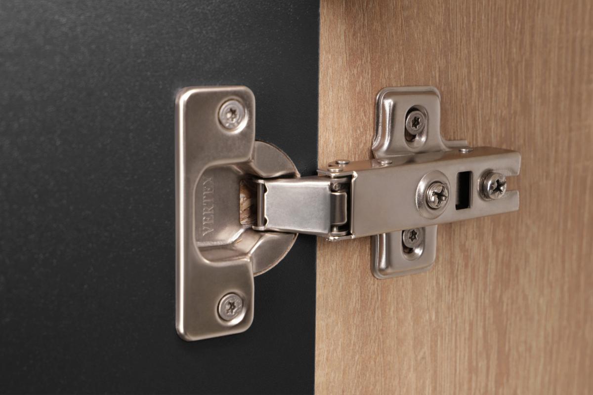 Hochschrank Merle Schwarz, Eiche Dekor B: 120 cm - Eichefarben/Schwarz, Basics, Holzwerkstoff (120/144,9/60cm) - Respekta