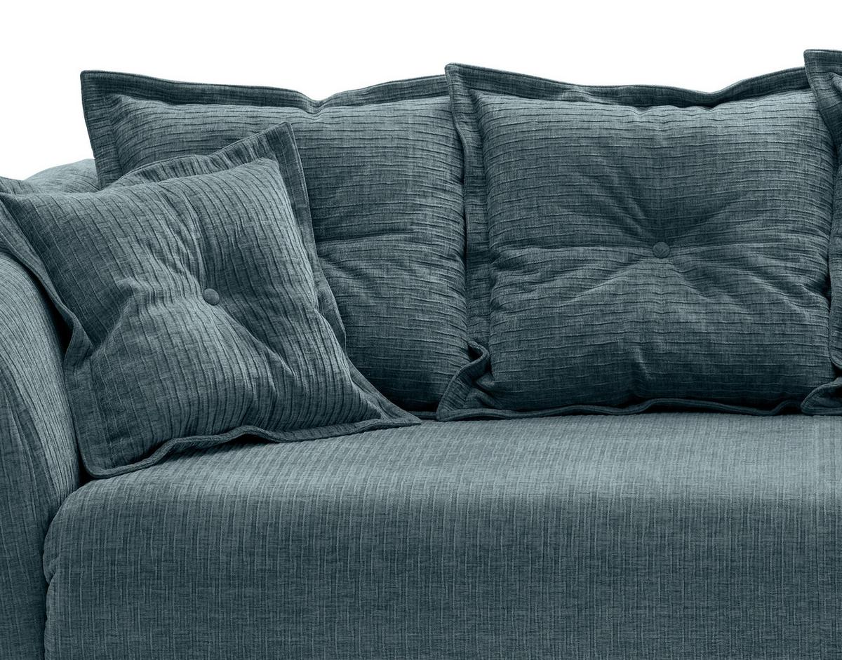 2,5-Sitzer Baggio Blau B: 196 cm - Blau/Schwarz, MODERN, Textil (196/94/103cm) - Livetastic