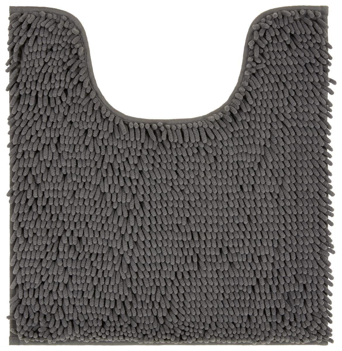 WC-Vorleger Liliane - Anthrazit, KONVENTIONELL, Textil (45/50cm) - Ombra