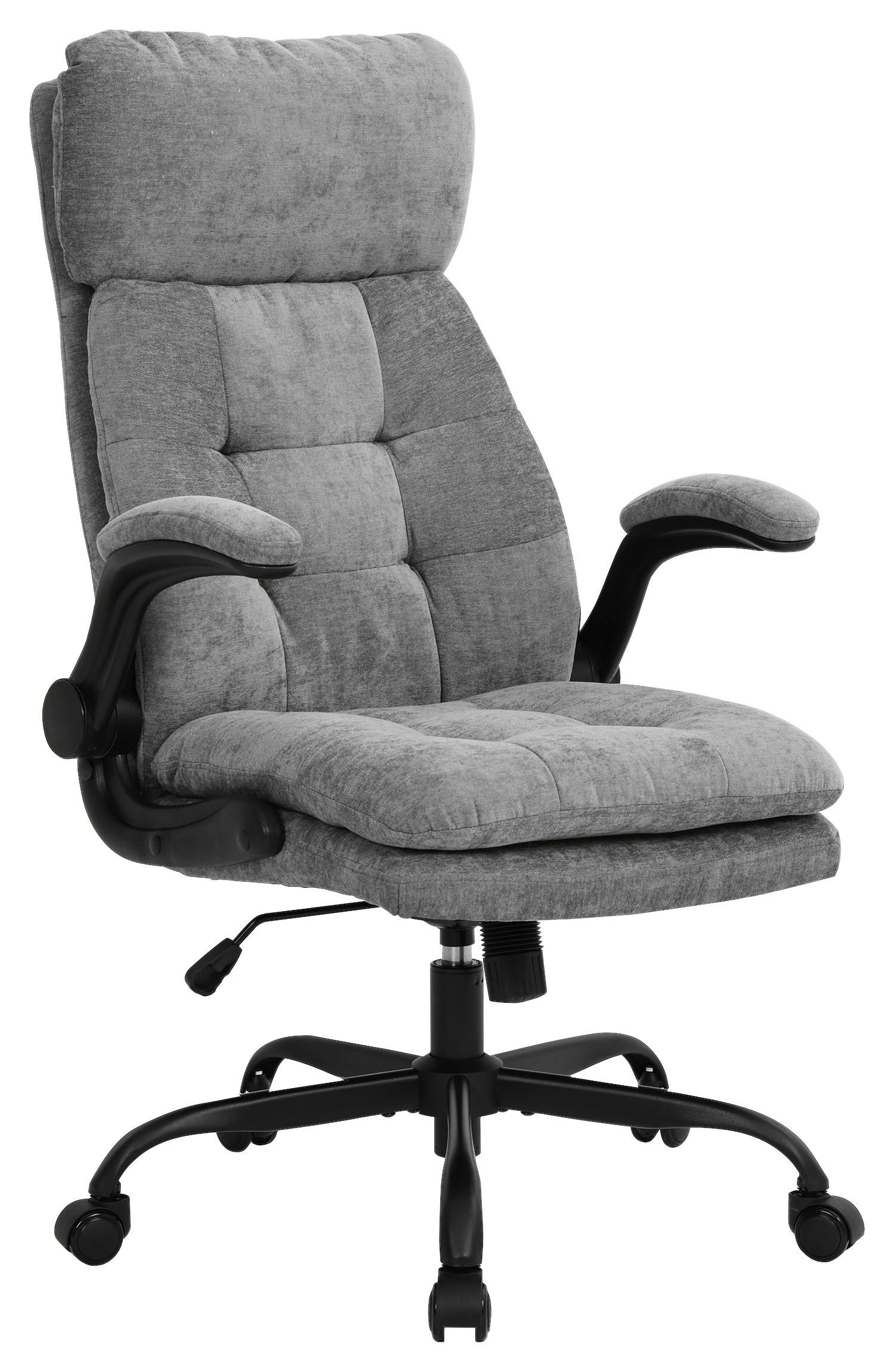 Chefsessel Milan Grau/Schwarz B: 66 cm - Schwarz/Grau, Trend, Holz/Kunststoff (66/121/72cm)