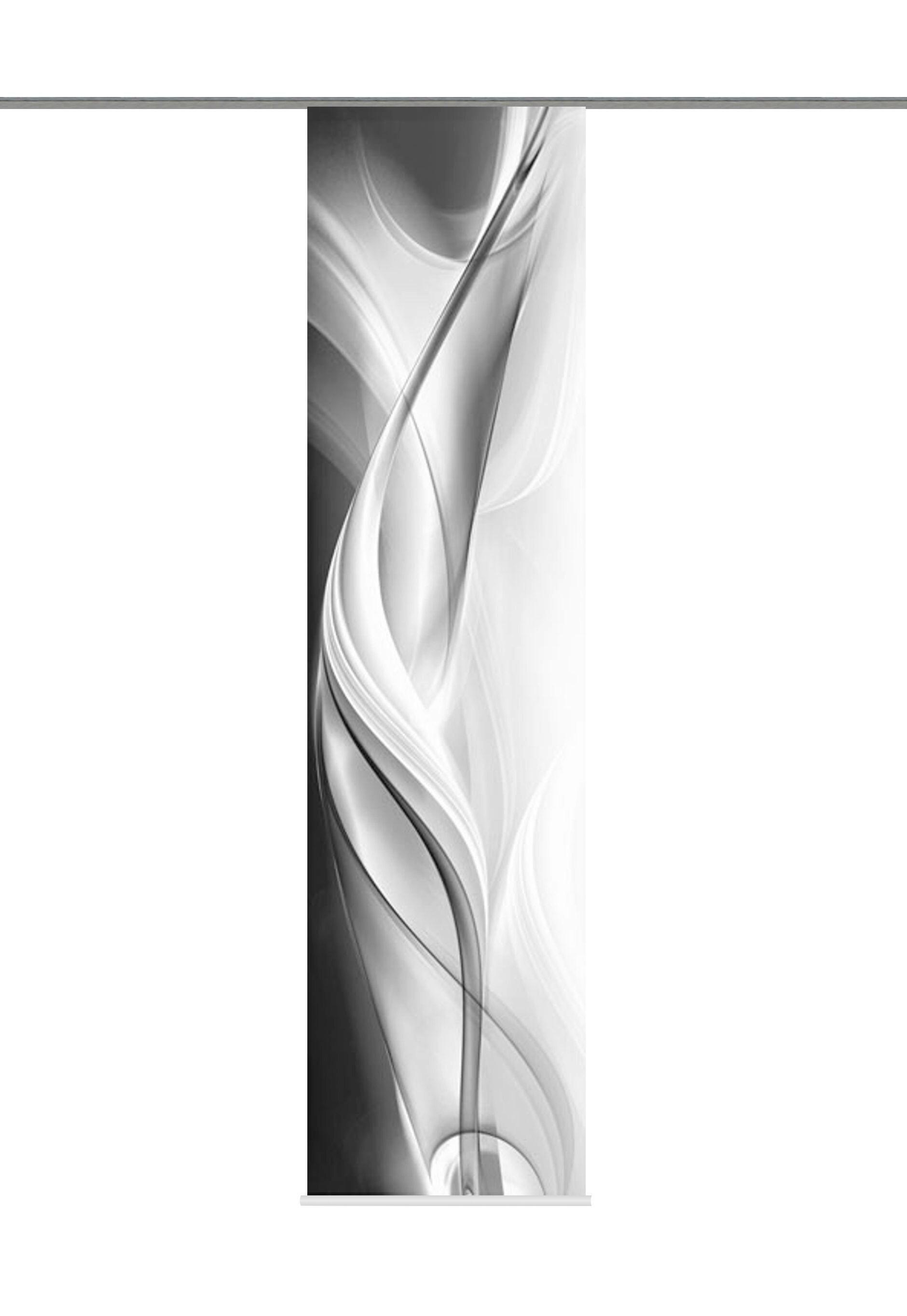 Flächenvorhang Grau B: 60 cm - Dunkelgrau/Hellgrau, LIFESTYLE, Textil (60/245cm) - Schmidt W. Gmbh