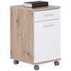 Rollcontainer Eiche Dekor/Weiß Rimini 33x59,5x38 cm - Weiß/Eiche Artisan, MODERN, Holzwerkstoff (33/59,5/38cm)