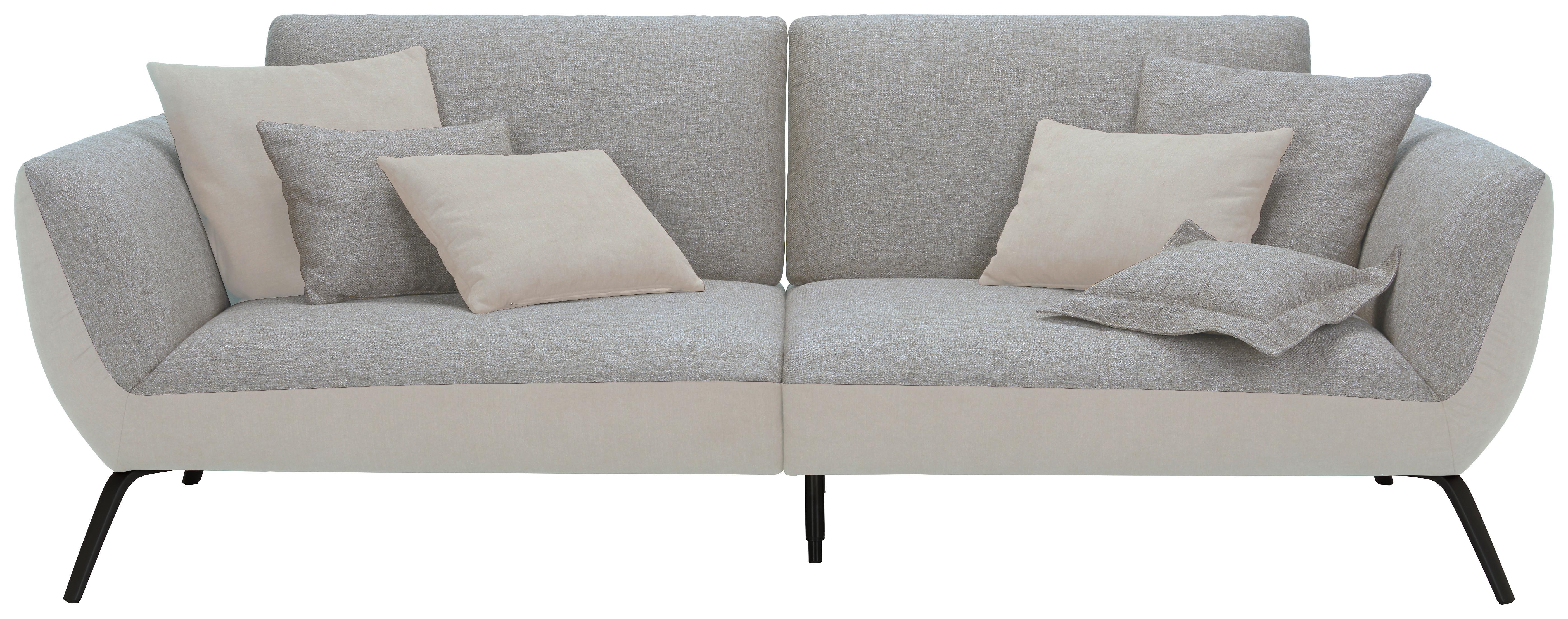 Veľká pohovka TRENDY PLUS, strieborná - čierna/strieborná, Modern, kompozitné drevo (260/93/124cm) - Premium Living