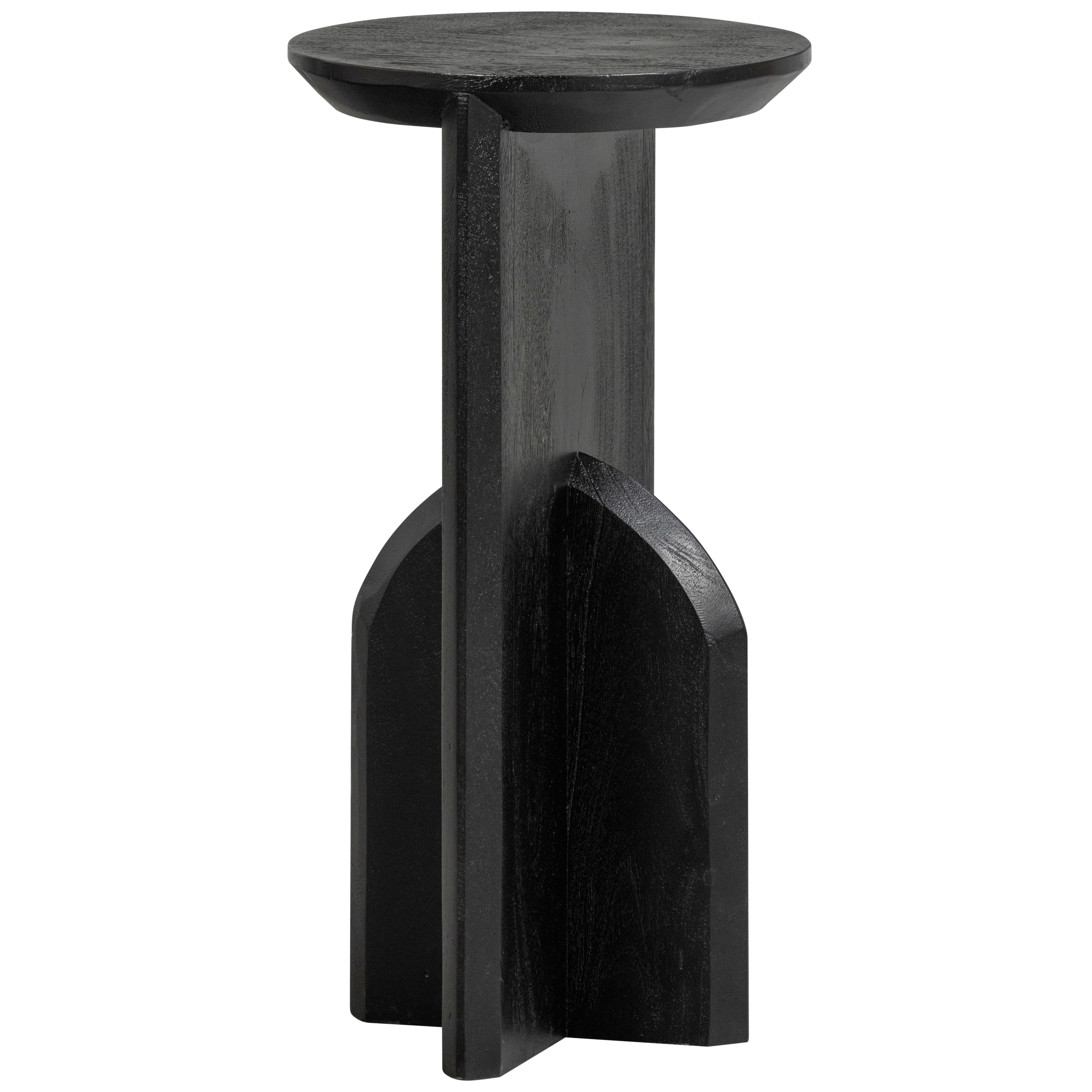Beistelltisch Kioni Schwarz L: 30 cm - Schwarz, Design, Holz (30/30/58cm) - Livetastic