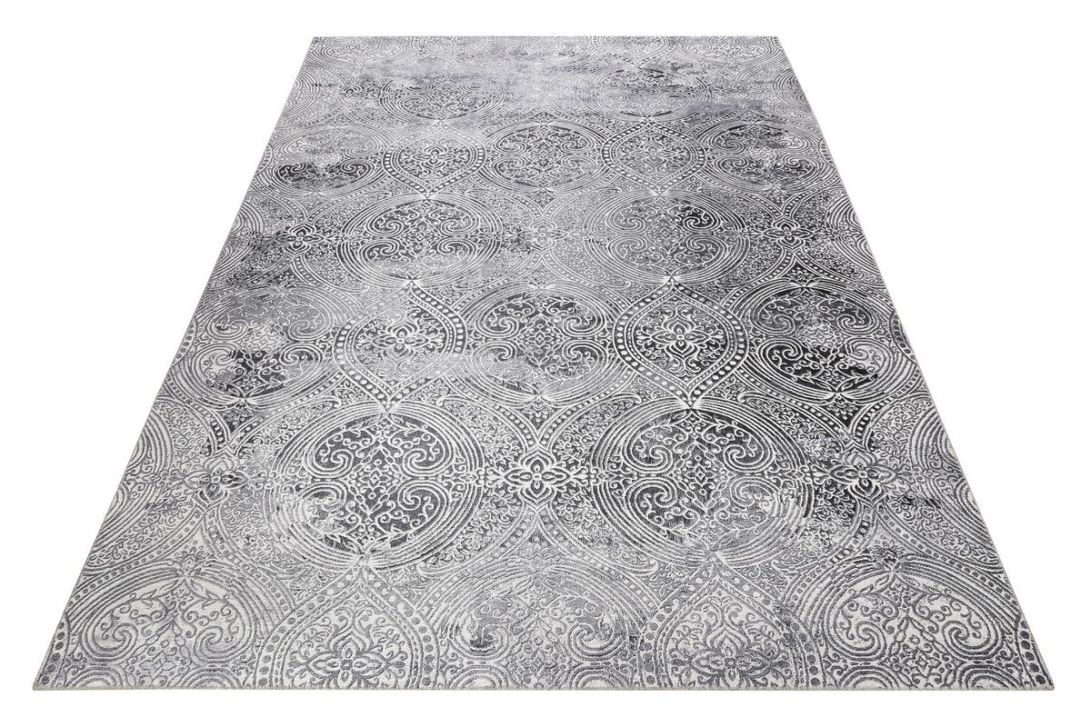 Webteppich Grace Grau 190x290 cm - Grau, Design, Textil (190/290cm) - WECON HOME