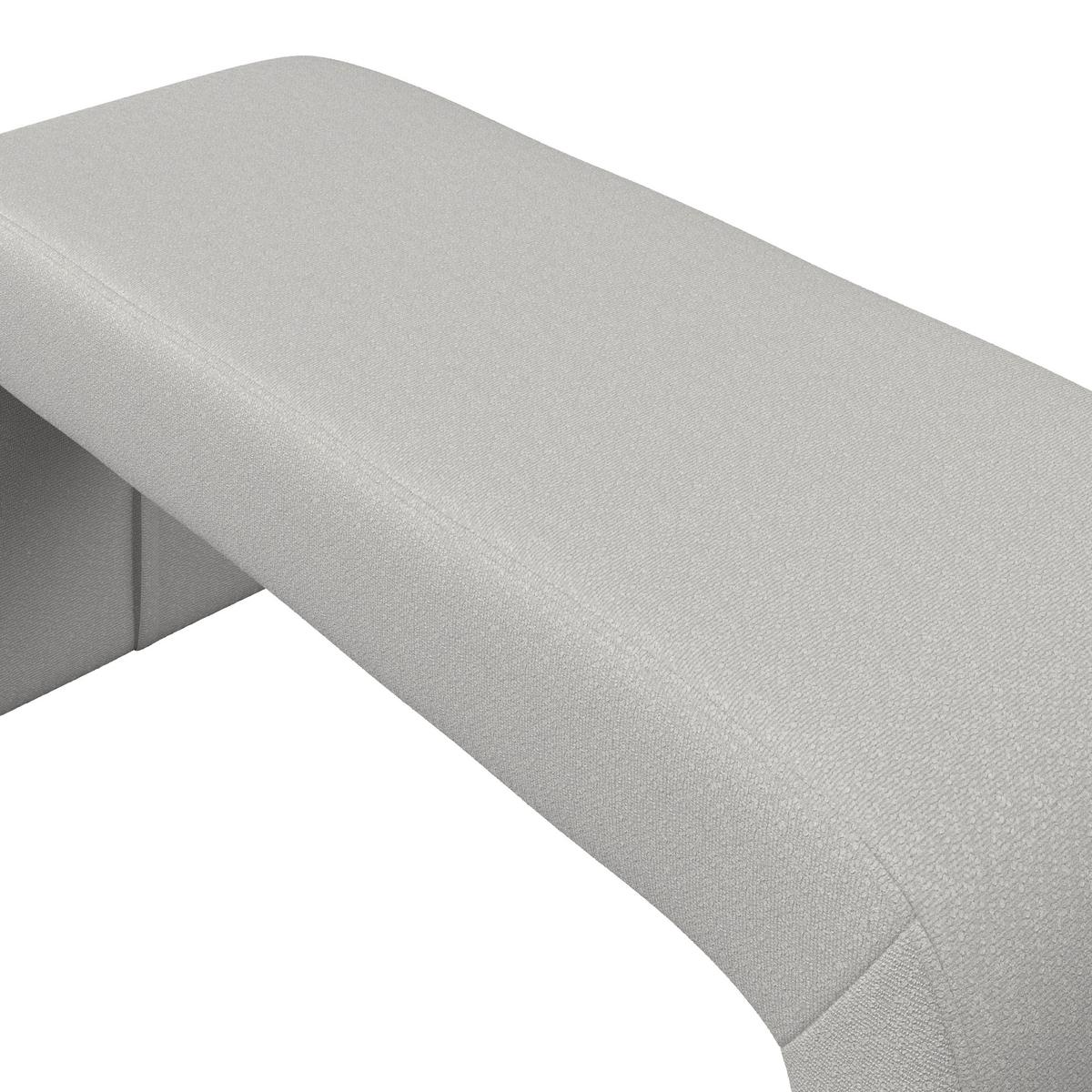 Dlhá taburetka JANINA polstrovaná, sivá - sivá, Modern, drevo/textil (110/46/41cm) - Bessagi Home
