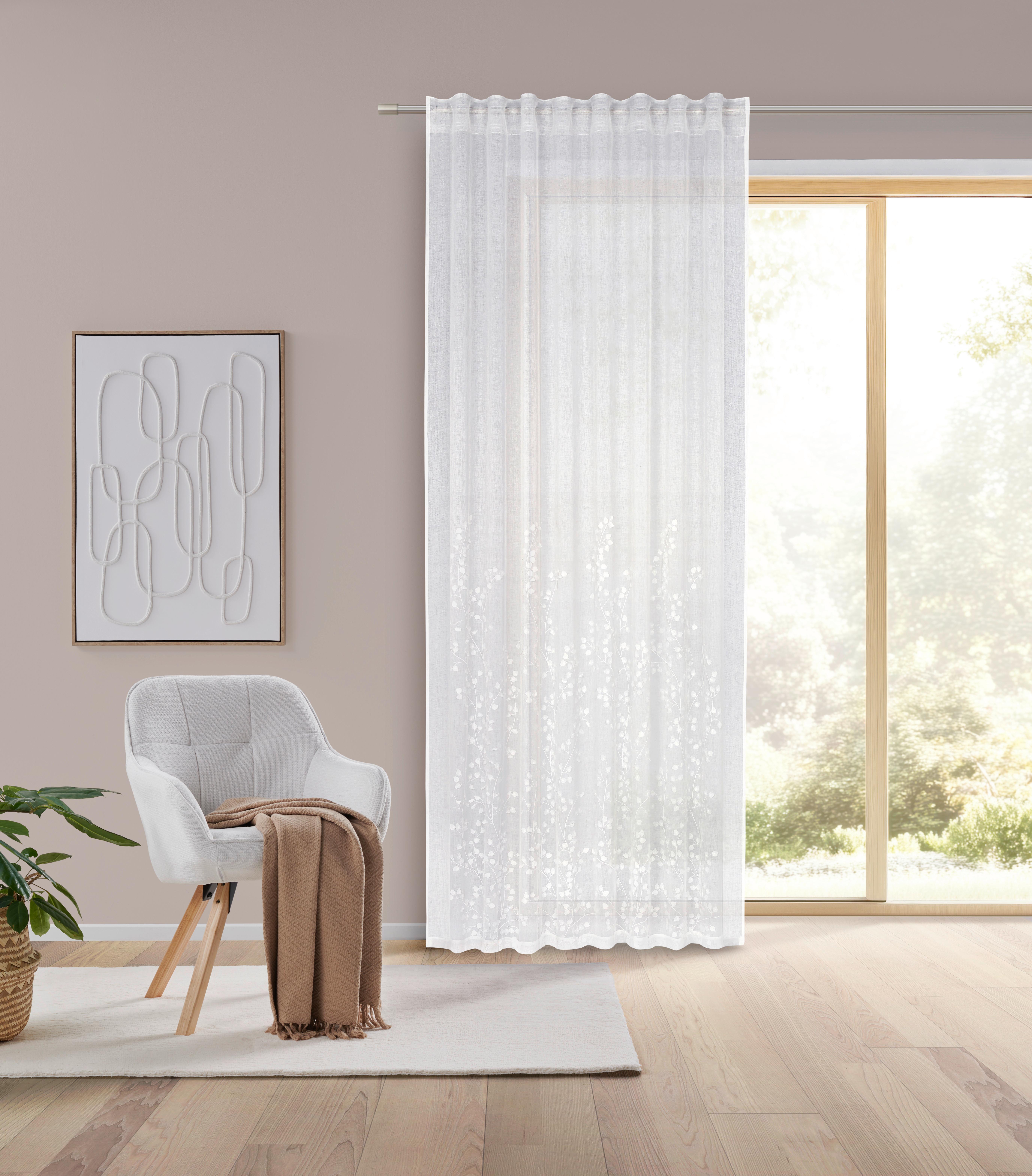 HOTOVÝ ZÁVĚS LIVIE - bílá, Basics, textil (135/245cm) - Mömax