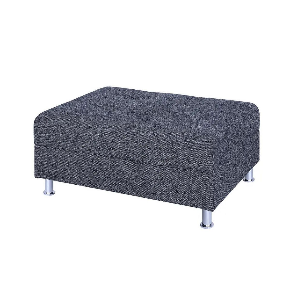 Hocker Sofia Anthrazit H: 80 Cm - Chromfarben/Anthrazit, Basics, Textil (100/80/47cm) - P & B