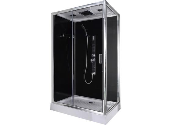 Duschkabine Design 3 - Chromfarben/Schwarz, MODERN, Glas/Metall (120/80/210cm) Duschkabine Design 3 - Chromfarben/Schwarz, MODERN, Glas/Metall (120/80/210cm)
