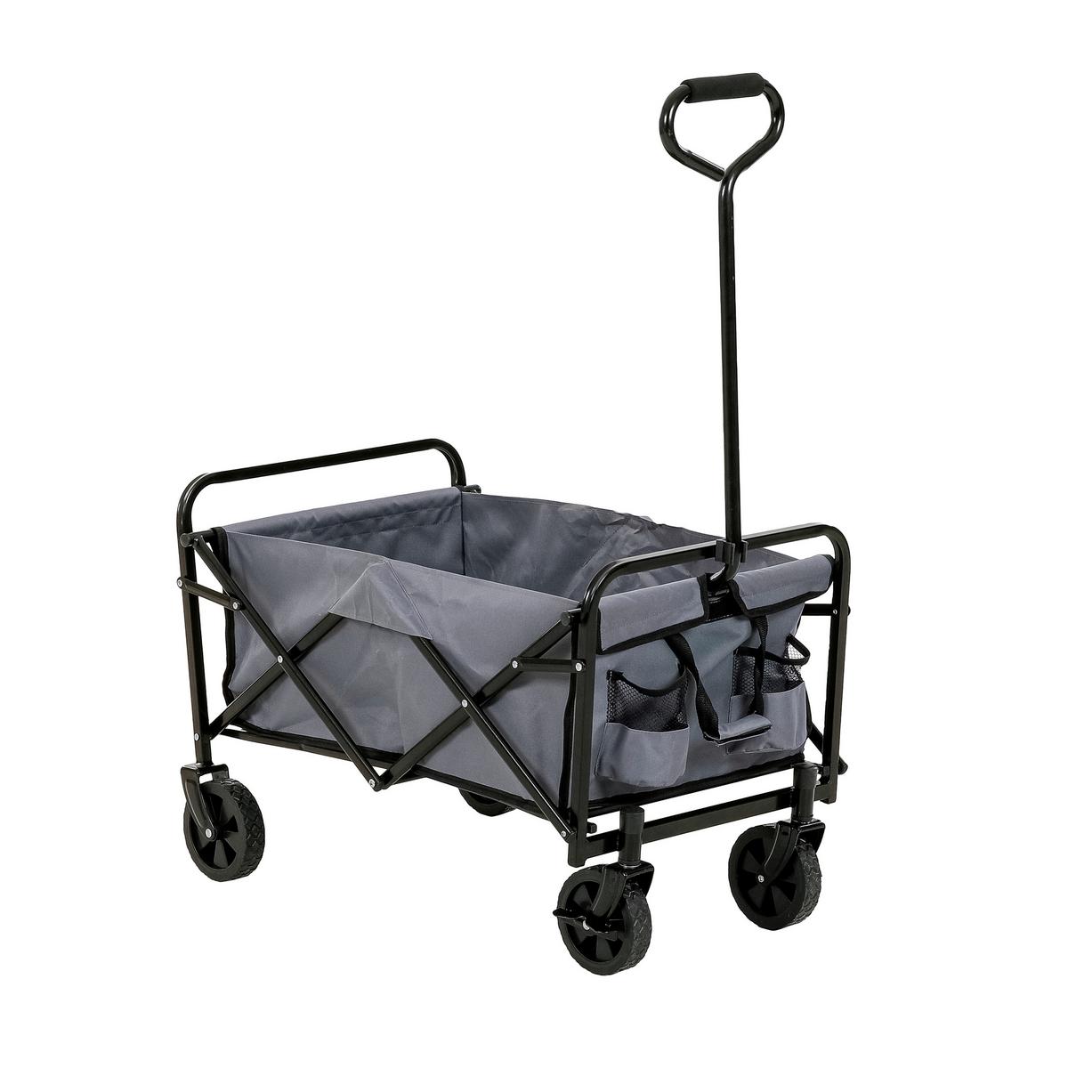 Bollerwagen Jens - Anthrazit/Schwarz, KONVENTIONELL, Kunststoff/Metall (76/46/95cm) - Homezone