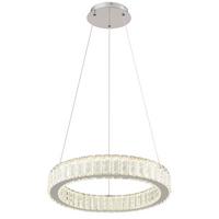 Led Függőlámpa 67162-50 - krómszínű/áttetsző, Design, műanyag/fém (50/120cm) - Globo
