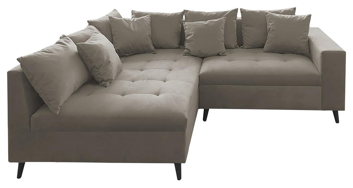 Ecksofa Pruno, Grau S: 174x247 Cm - Schwarz/Grau, Design, Textil (174/247cm) - MID.YOU