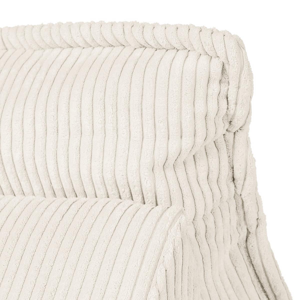 Rückenkissen Cordy, Weiß B: 83 Cm - Weiß, MODERN, Textil (83/25/42cm) - Trendmanufaktur