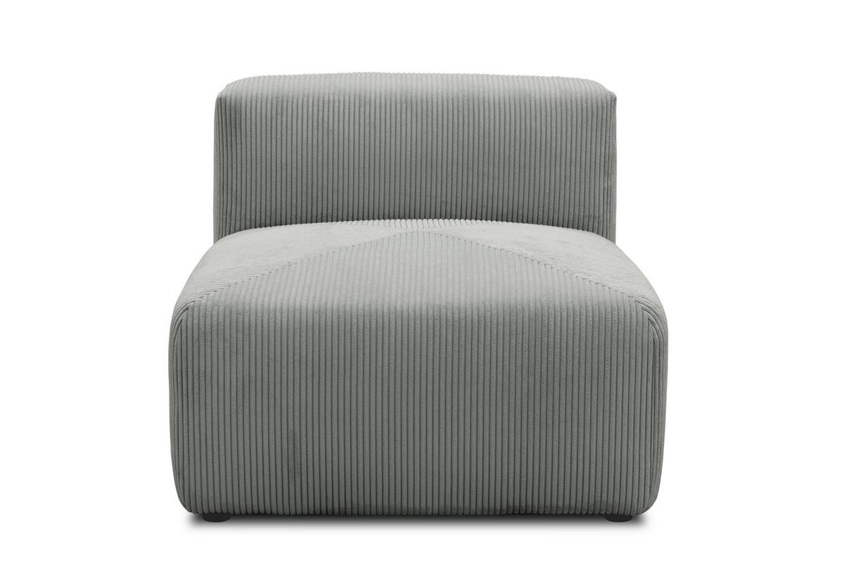 Sofaelement Hellgrau B: 85 Cm - Hellgrau/Schwarz, Design, Textil (85/69/108cm) - MID.YOU