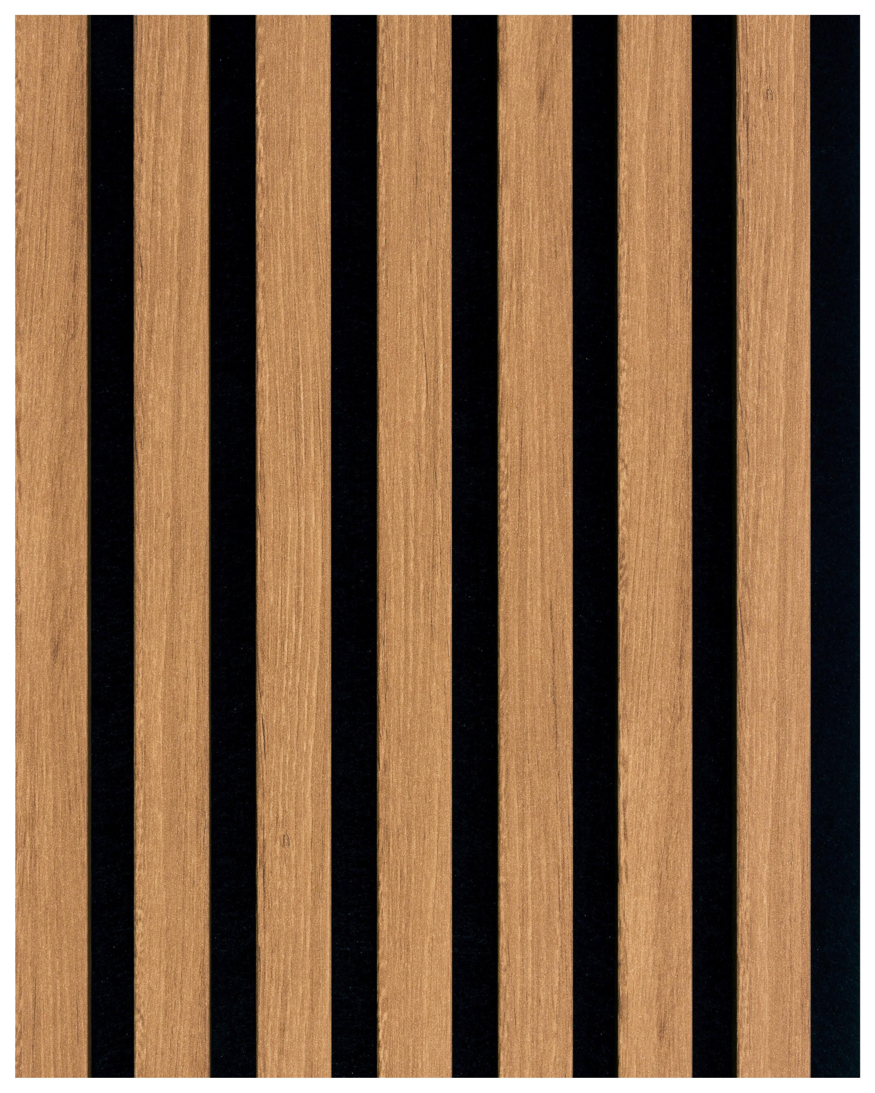 Akusztikus Panel Decowall 260/30cm - tölgyfa színű, Modern, műanyag/faalapú anyag (30/260/1,7cm)