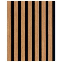 Akusztikus Panel Decowall 260/30cm - tölgyfa színű, Modern, műanyag/faalapú anyag (30/260/1,7cm)