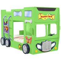 Autobett Happybus Doppeldecker Grün - Weiß/Grün, LIFESTYLE, Holz/Holzwerkstoff (90/190cm) - Livetastic