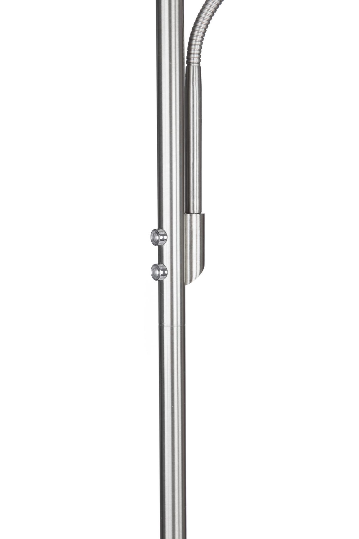 LED-Stehlampe Tara dimmbar Chromfarben/Glitzernd - Chromfarben, MODERN, Kunststoff/Metall (180cm) - Luca Bessoni