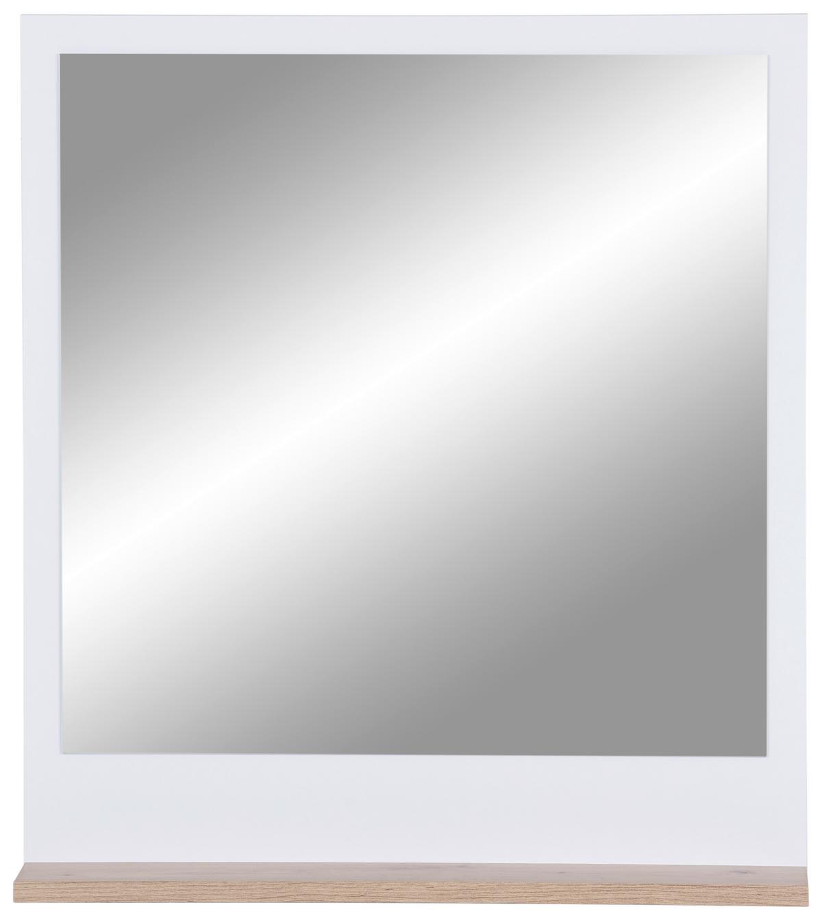 Badspiegel Bodo S579-Lus BxH 60x67 cm - Weiß, KONVENTIONELL, Holzwerkstoff (60/67/12cm)