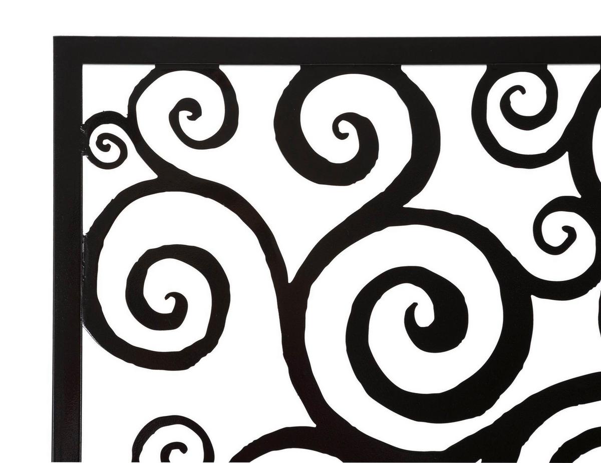 Wanddeko Three Plus Schwarz B: 100 cm - Schwarz, Basics, Metall (100/100/1cm)