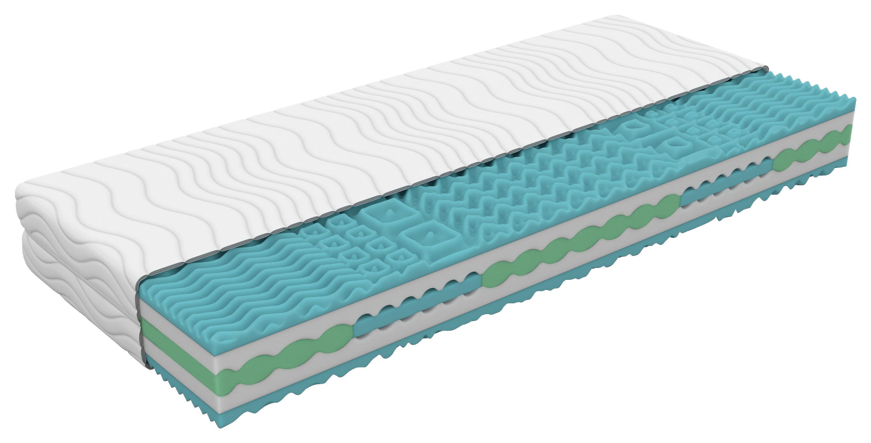 Komfortschaummatratze Cloudy 120x200 cm H2 H: 24 cm - Weiß, Textil (120/200cm) - Primatex Deluxe